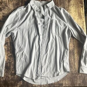 lululemon athletica Light Gray Casual Button-Down Shirt